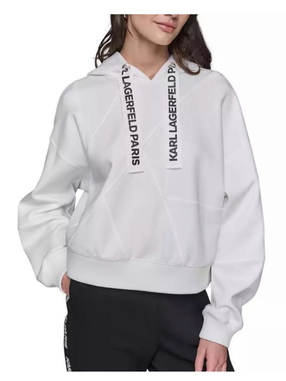 Karl Lagerfeld Paris Women's Essentials Hoodie White